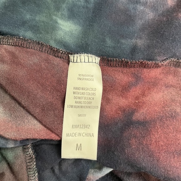 Coin 1804 Hooded Grunge Tie Dye Duster Open Cardigan M Fairy Olive Green Navy - Picture 9 of 9